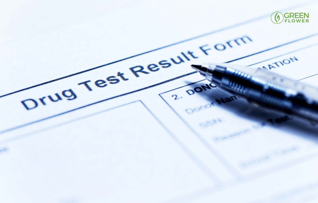 drug test request paper form with pen